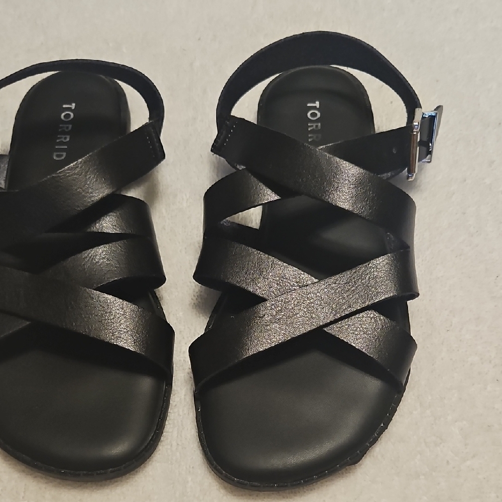 Torrid Black Strappy Sandals - Picture 2 of 7